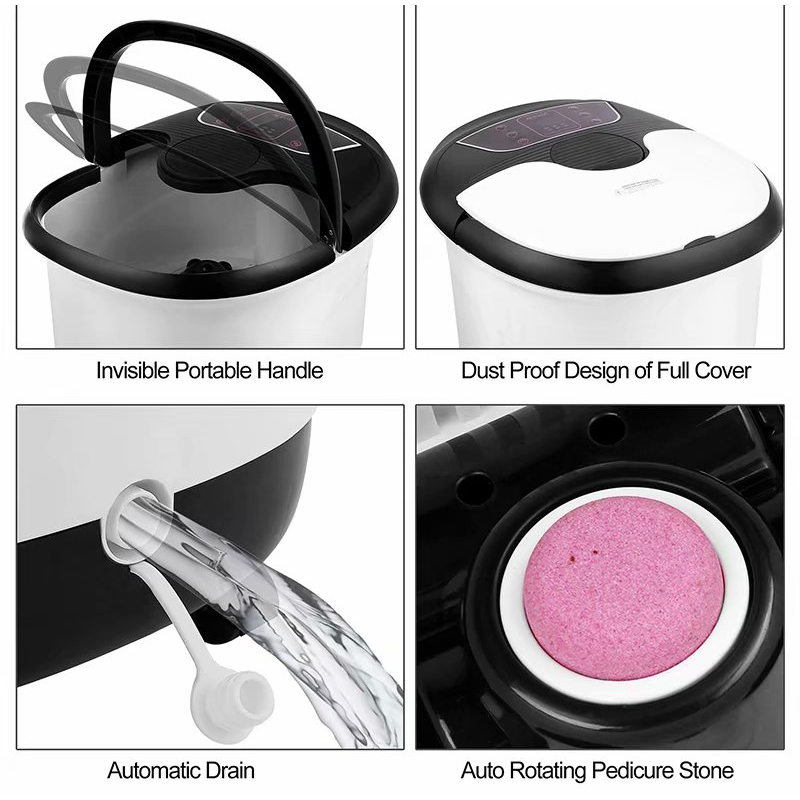 MM-18C স্বয়ংক্রিয় ফুট স্পা বাথ ম্যাসাজার 8pcs ম্যাসেজ রোলার এবং পিউমিস স্টোন সহ